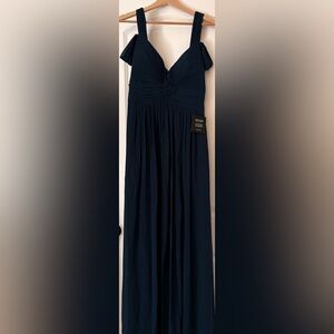 Lulu's Ocean of Elegance Navy Blue Maxi Dress
